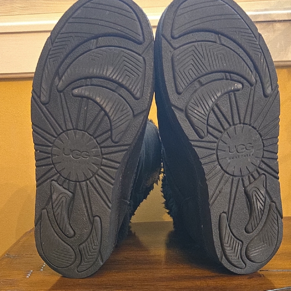 UGG Black Ankle Boots with Buckle Detail - Picture 6 of 6
